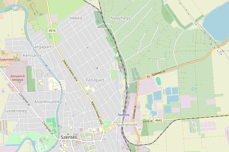 Szentes térkép — Sipos Motor, Mecs Balogh utca 6/A